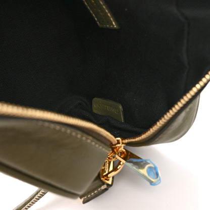 Burberry Cotton Canvas Horseferry Print Small Half Cube Crossbody Bag Dark Fern Green 7 of 10