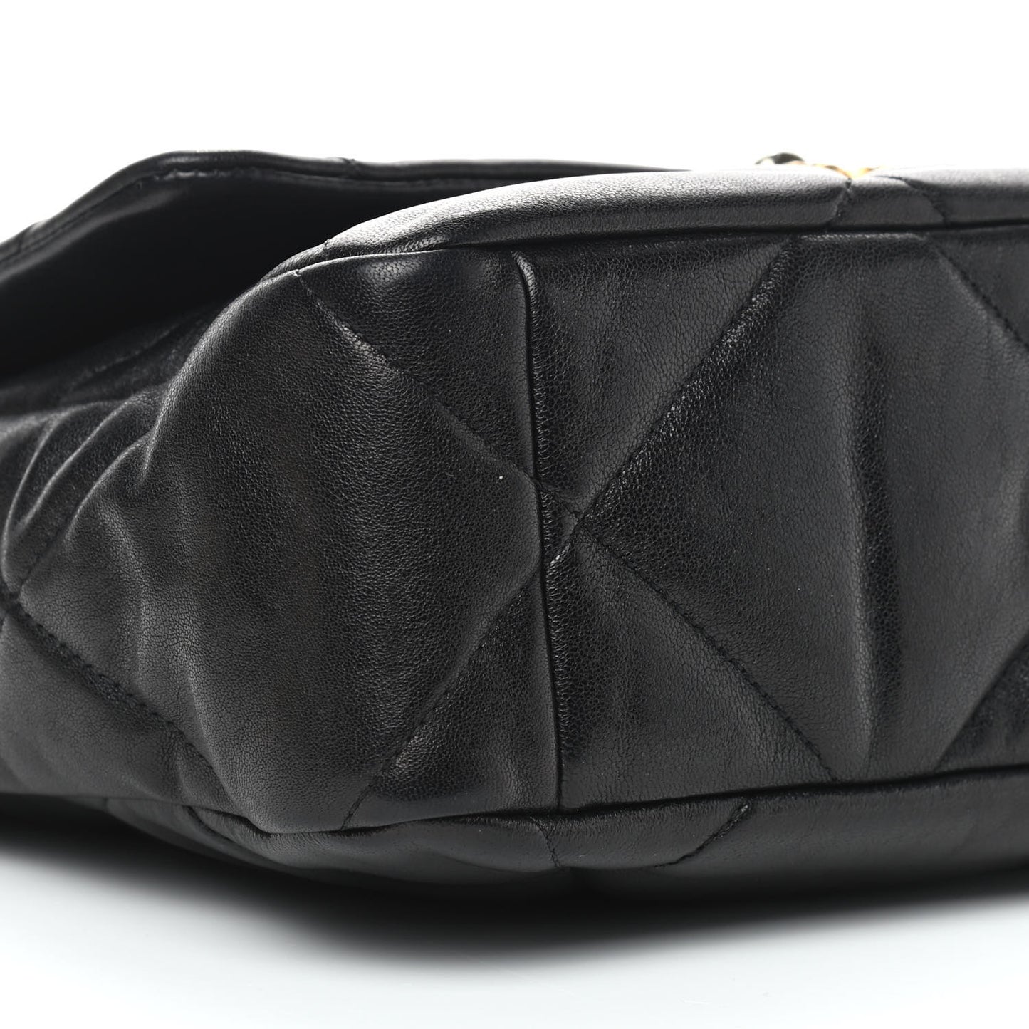 Lambskin Quilted Large Chanel 19 Flap Black