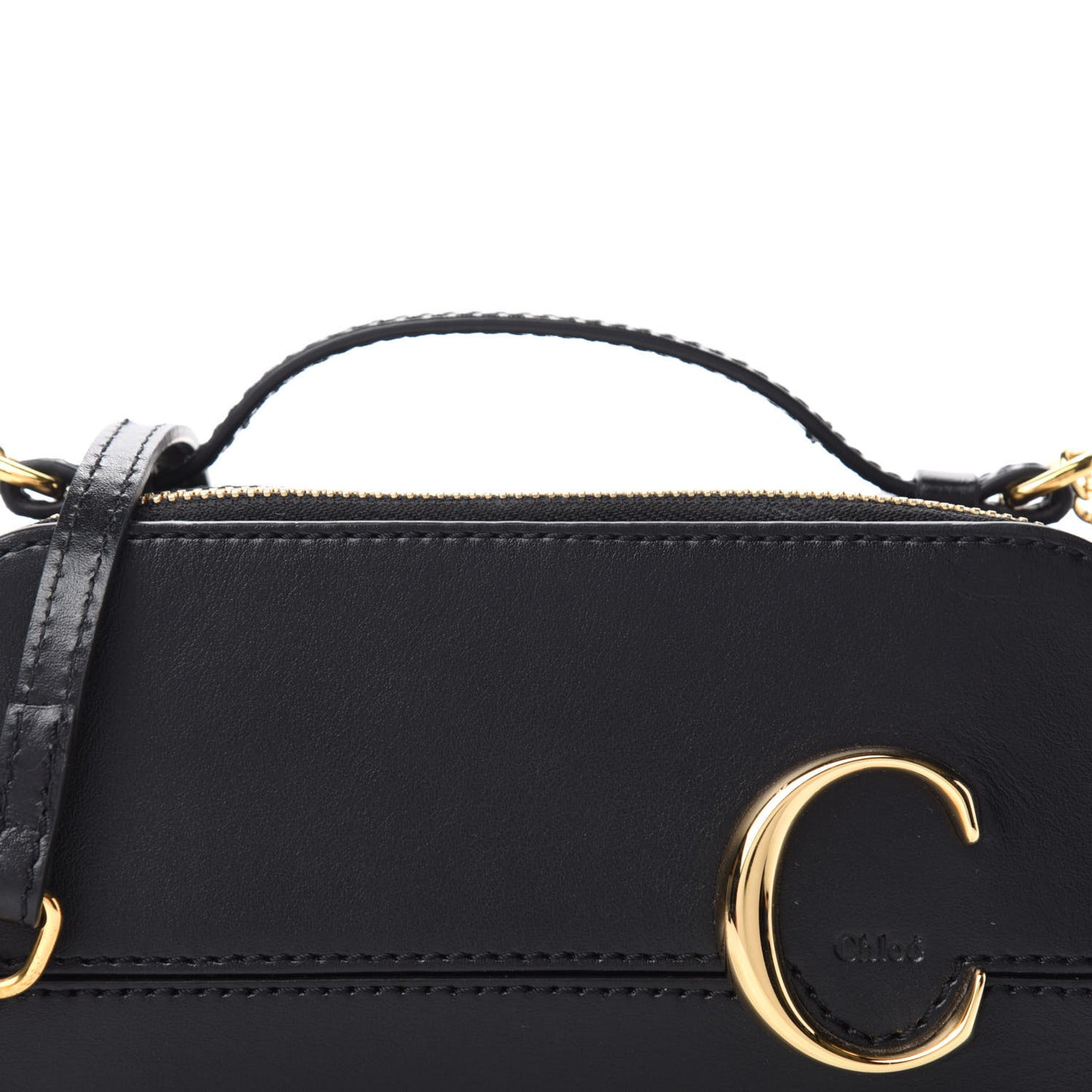 Calfskin Mini C Vanity Bag Black