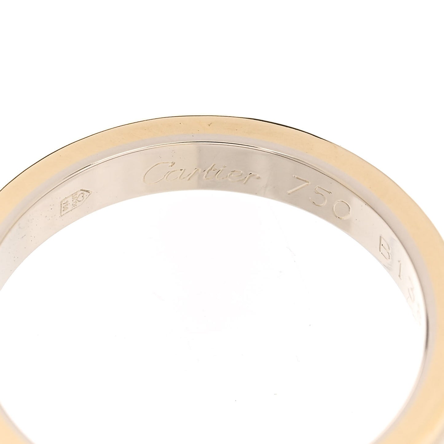 18K Pink White Yellow Gold 2.8mm Trinity Wedding Band Ring 49 4.75