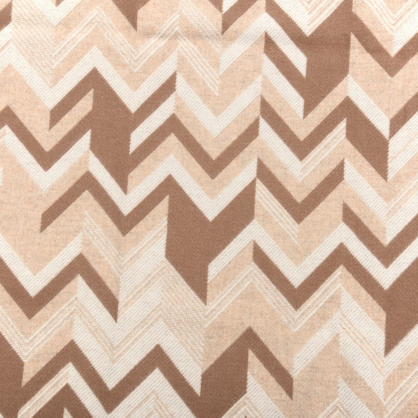 Wool Cashmere Chevrons Camo Blanket Ficelle