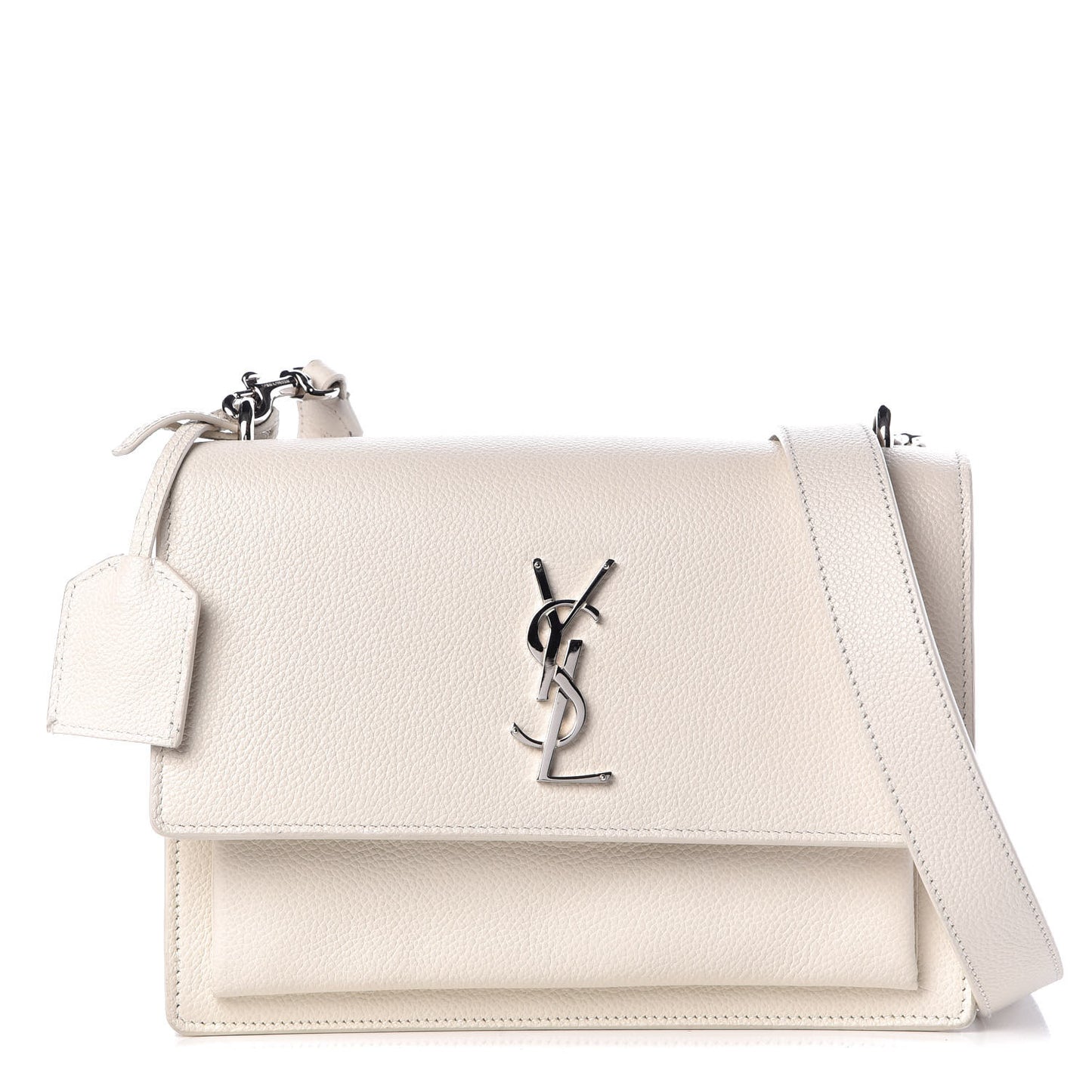 Calfskin Medium Monogram Sunset Dove White