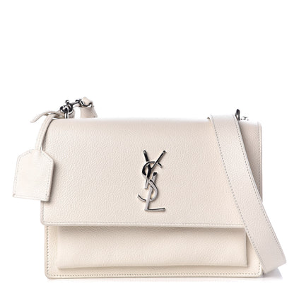 Saint Laurent Calfskin Medium Monogram Sunset Dove White 1 of 7