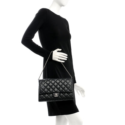 Chanel Caviar Quilted Clutch With Chain Flap Black 2 of 7