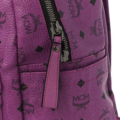 MCM Visetos Medium Sprinkle Stud Stark Backpack Purple 12 of 13