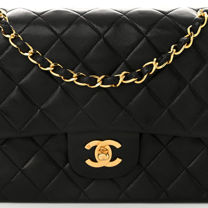 Chanel Lambskin Quilted Medium Double Flap Black 8 of 11