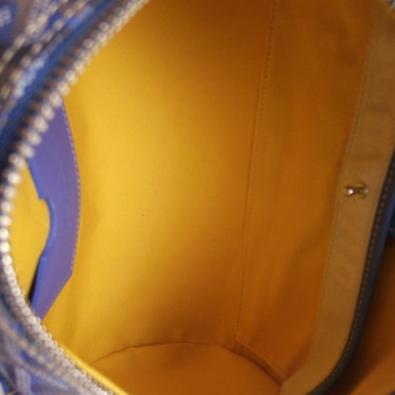 Goyardine Amakios PM Bowler Tote Bag Blue