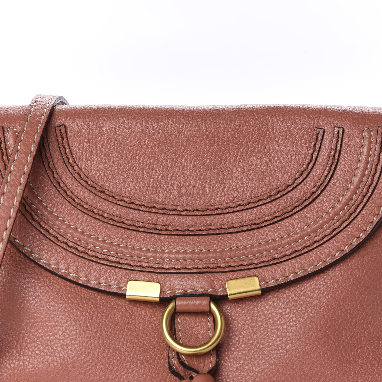 Chloe Calfskin Marcie Pochette Crossbody Bag Coral 10 of 10
