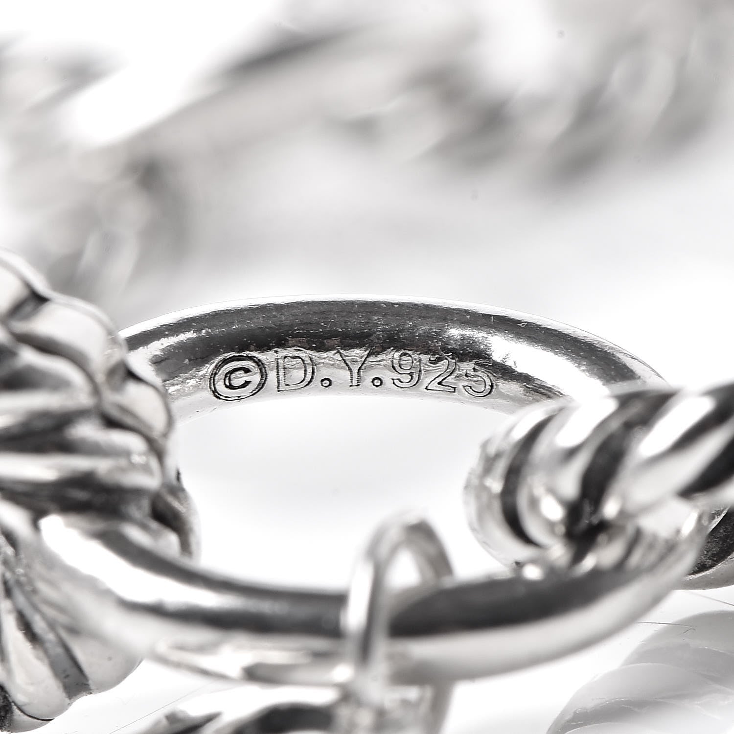 David Yurman Sterling Silver 10mm Medium Oval Link Bracelet 4 of 5