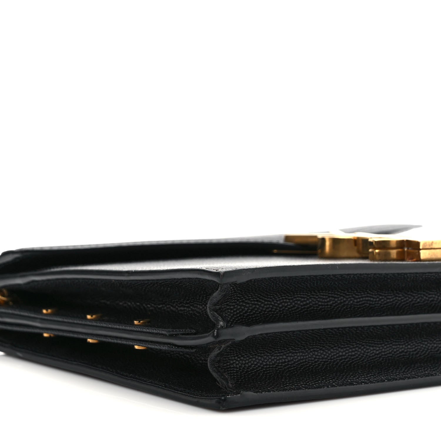 Saint Laurent Grain De Poudre Monogram Cassandra Clasp Bag Black Rouge Legion 7 of 9