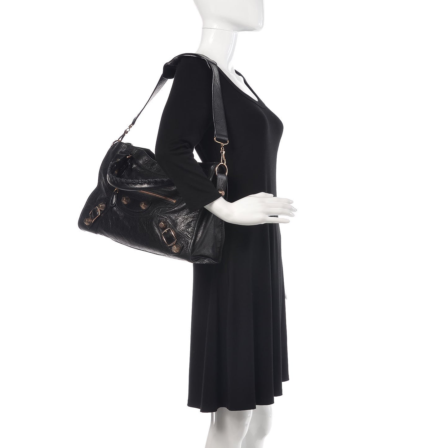 Agneau Giant 21 Rose Gold Hardware City Black