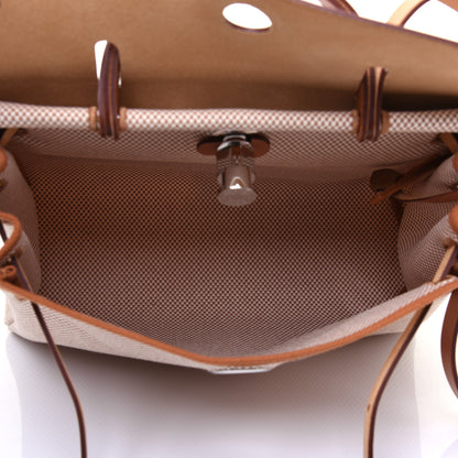 Hermes Vache Hunter Criss Viking Herbag Zip Retourne 31 PM Ecru Beige Naturel 6 of 14