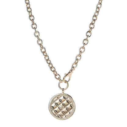 Chanel Quilted CC Pendant Chain Necklace Gold 1 of 5