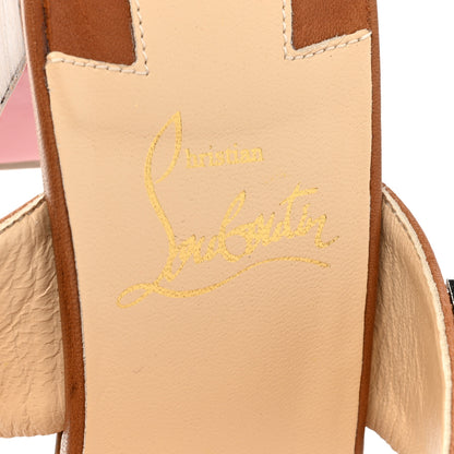 Christian Louboutin Calfskin Studded Tina Goes Mad 55 Slide Sandals 37 Cuoio 7 of 12