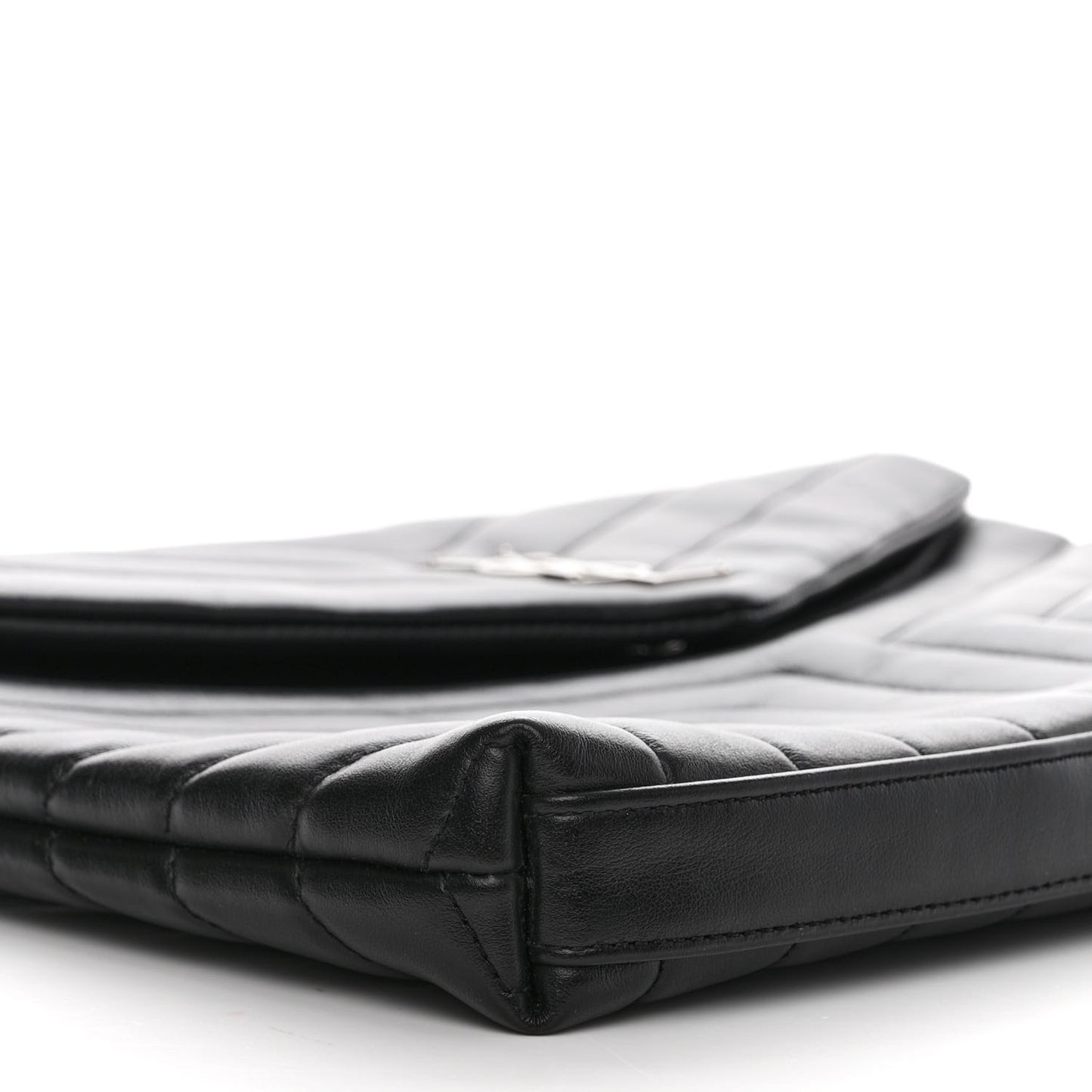 Calfskin Y Quilted Monogram Loulou Document Holder Black