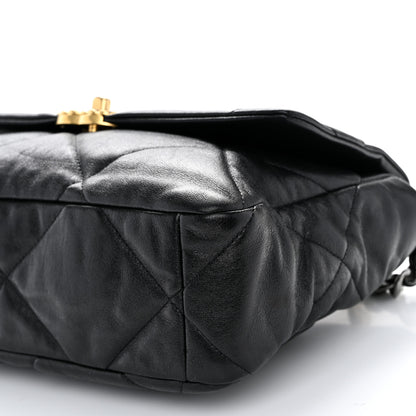 Chanel Lambskin Quilted Large Chanel 19 Flap Black 10 of 10