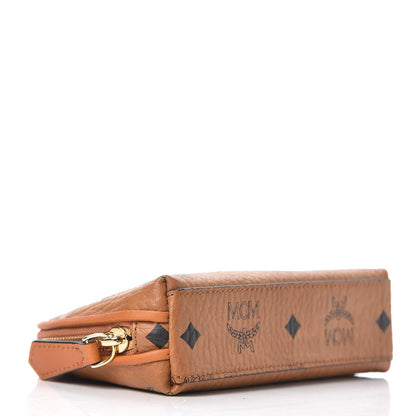 MCM Visetos Heritage Medium Cosmetic Pouch Cognac 4 of 7