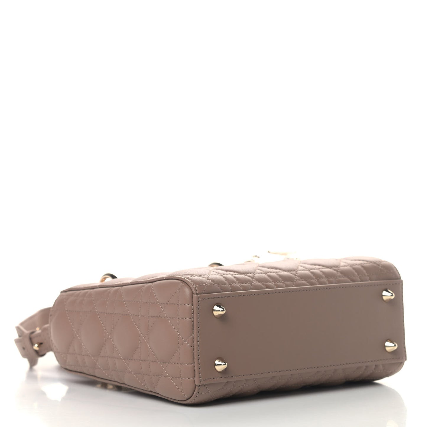 Lambskin Cannage Small My ABCDior Lady Dior Warm Taupe