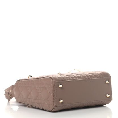 Christian Dior Lambskin Cannage Small My ABCDior Lady Dior Warm Taupe 3 of 4