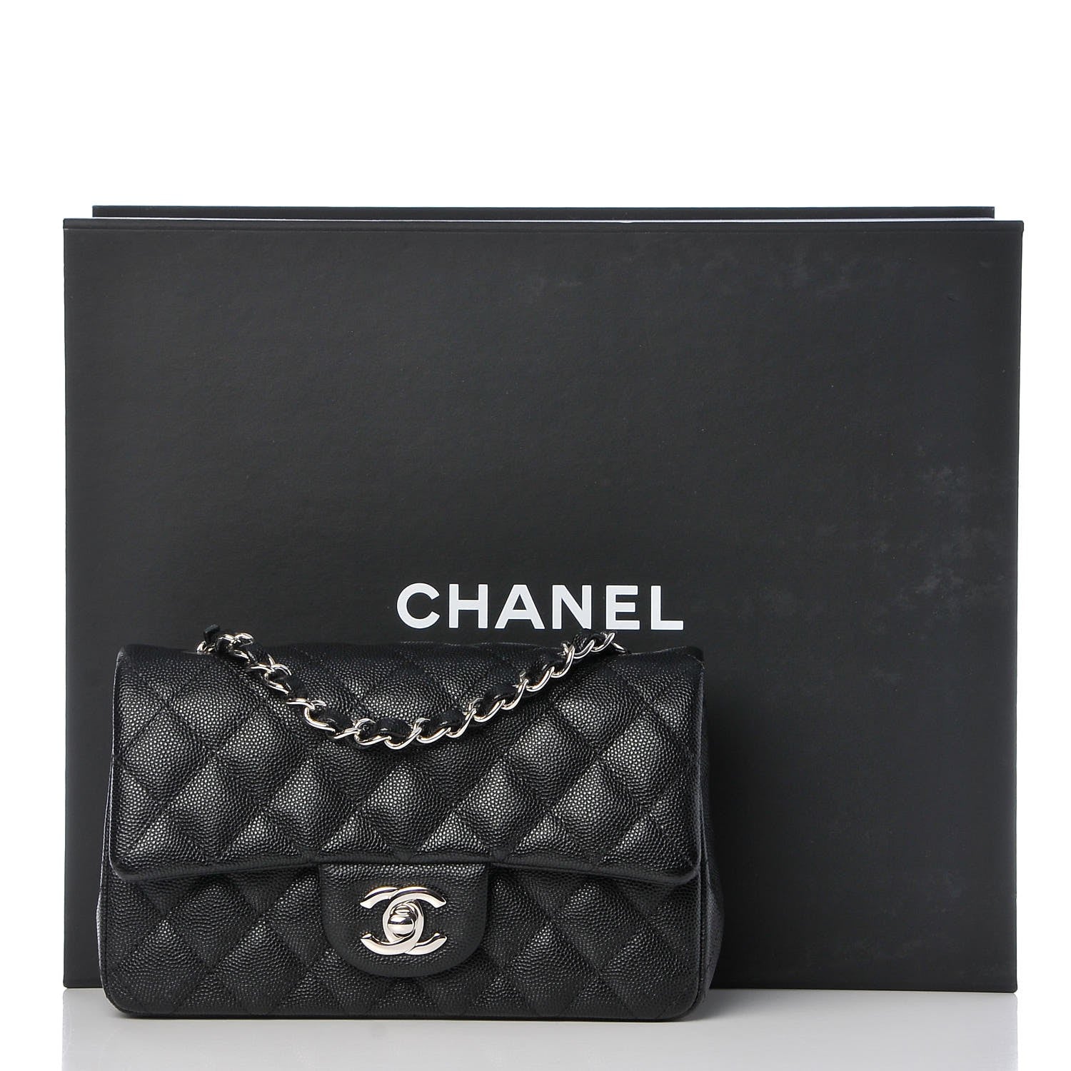 Chanel Caviar Quilted Mini Rectangular Flap Black 8 of 8