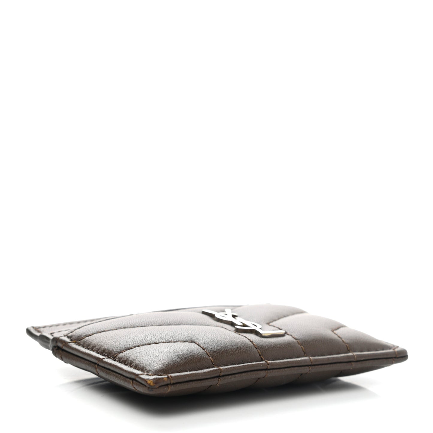 Calfskin Y Quilted Monogram LouLou Credit Card Case Faggio