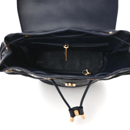 Chanel Caviar Quilted Filigree Backpack Navy 5 of 10