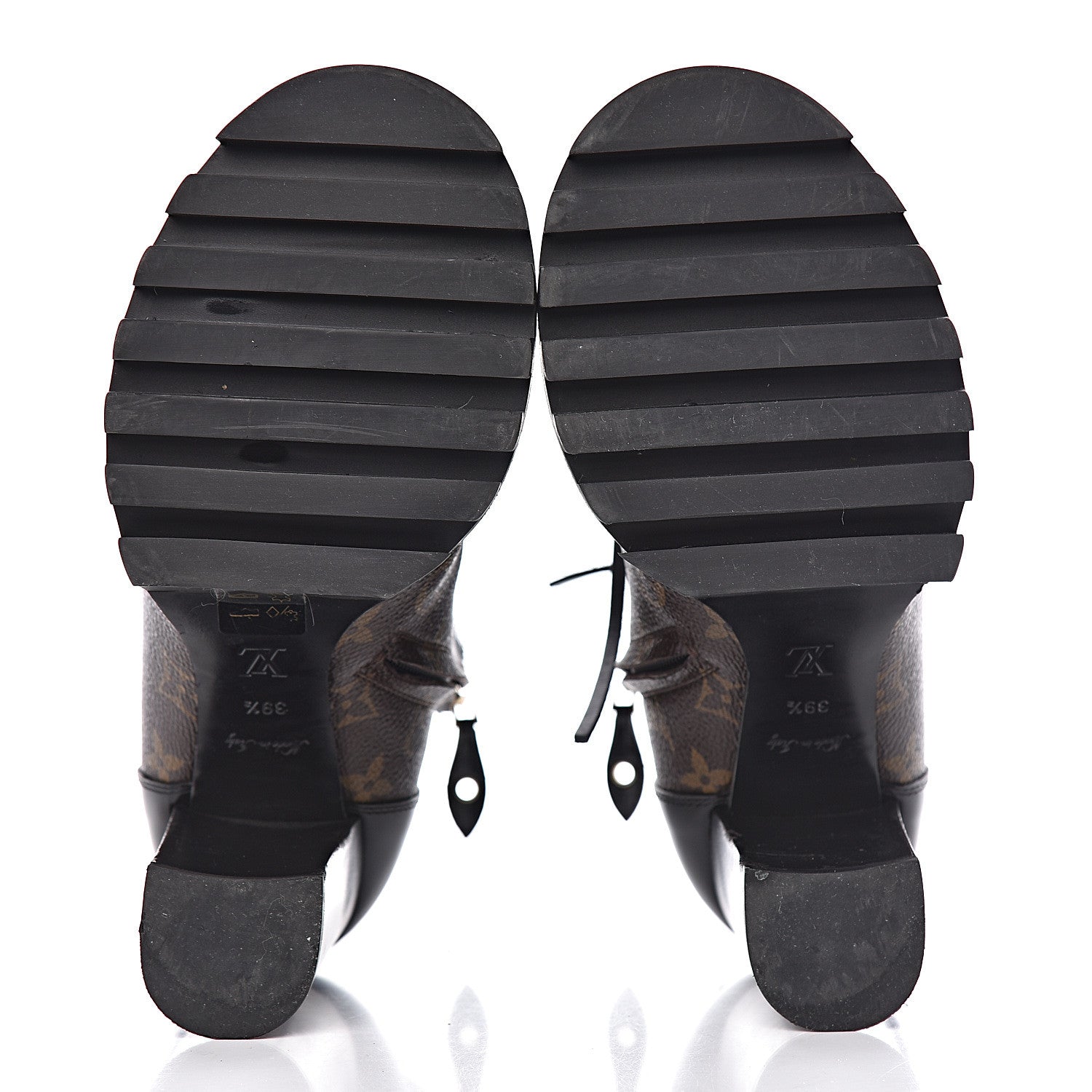 Louis Vuitton Patent Calfskin Monogram Star Trail Ankle Boots 39.5 Black 5 of 11