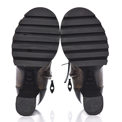 Louis Vuitton Patent Calfskin Monogram Star Trail Ankle Boots 39.5 Black 5 of 11