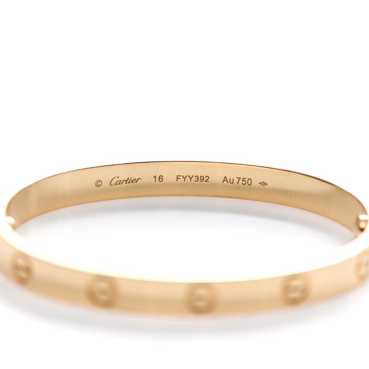 18K Yellow Gold LOVE Bracelet 16