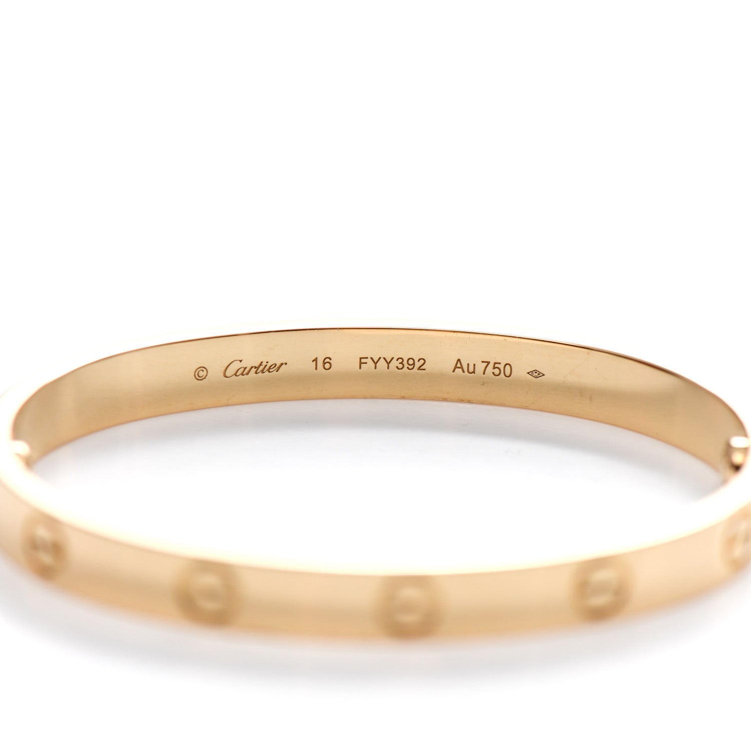 Cartier 18K Yellow Gold LOVE Bracelet 16 4 of 6