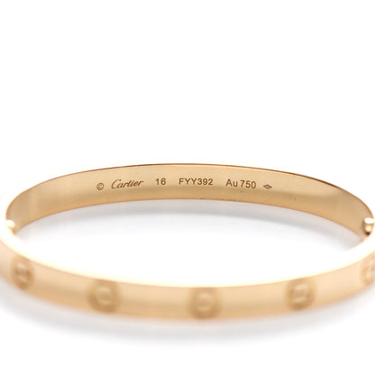 Cartier 18K Yellow Gold LOVE Bracelet 16 4 of 6