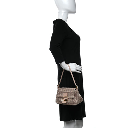 Fendi Zucchino Vitello Mini Mama Baguette Mogano Panna Erica 2 of 10