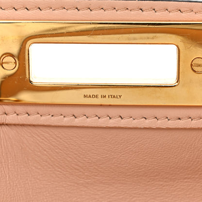 Fendi Vitello Seta Shiny Nappa Medium Peekaboo I SEE U Satchel Miele Scuro Light Rose 8 of 12