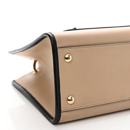 Fendi Vitello F is Fendi Bi-Color Small Runaway Satchel Sand Black 9 of 10