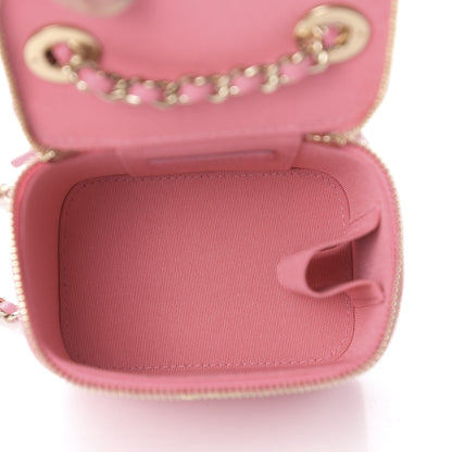 Chanel Lambskin Quilted Mini Vanity Case With Chain Pale Pink 4 of 10