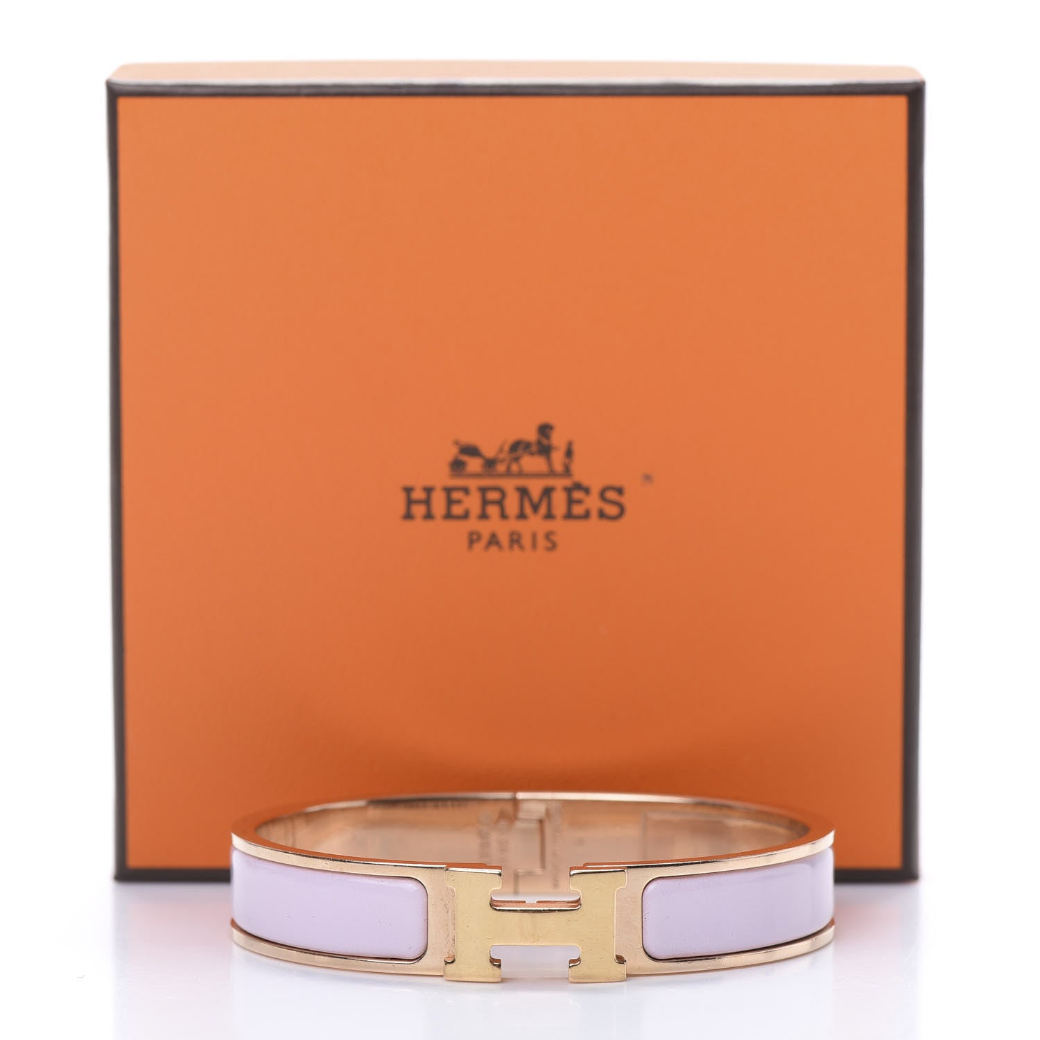 Hermes Enamel Narrow Clic Clac H Bracelet GM Rose Dragee 6 of 6