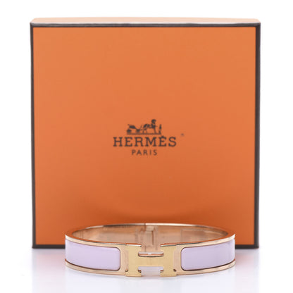 Hermes Enamel Narrow Clic Clac H Bracelet GM Rose Dragee 6 of 6
