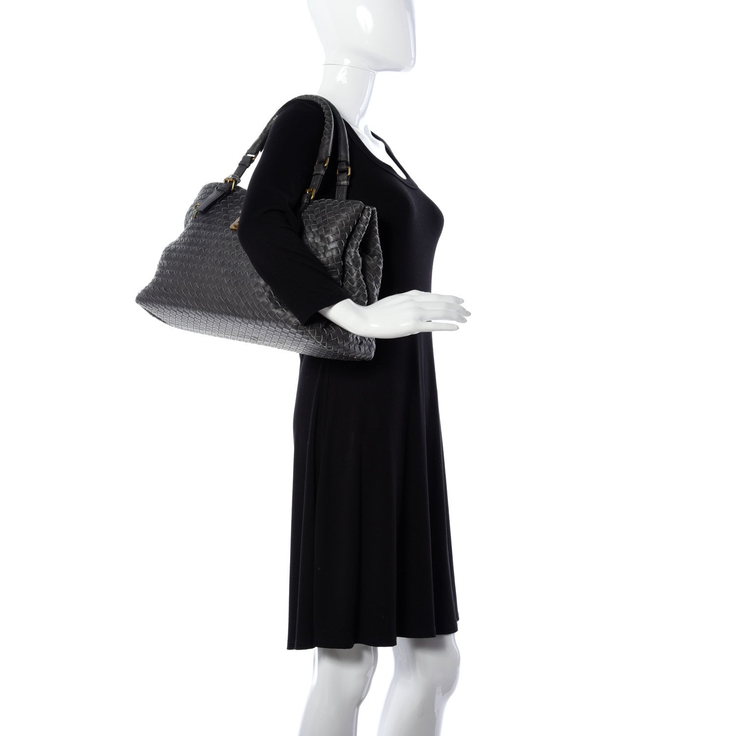 Bottega Veneta Nappa Intrecciato Medium Roma Tote Ferro Gray 2 of 9