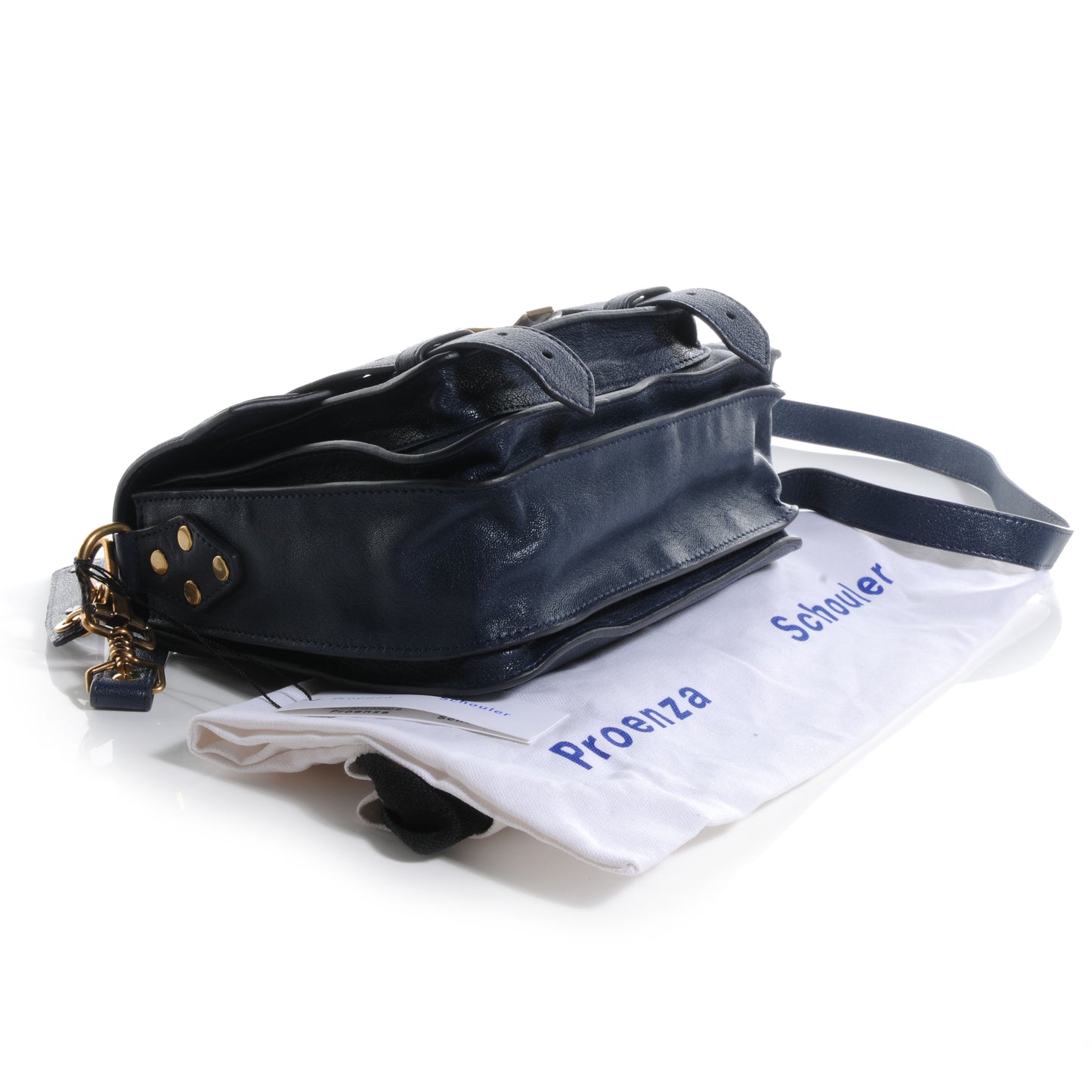 Leather PS1 Mini Pouch Messenger Bag Midnight