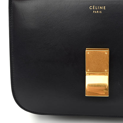 Celine Box Calfskin Medium Classic Box Flap Bag Navy 14 of 17