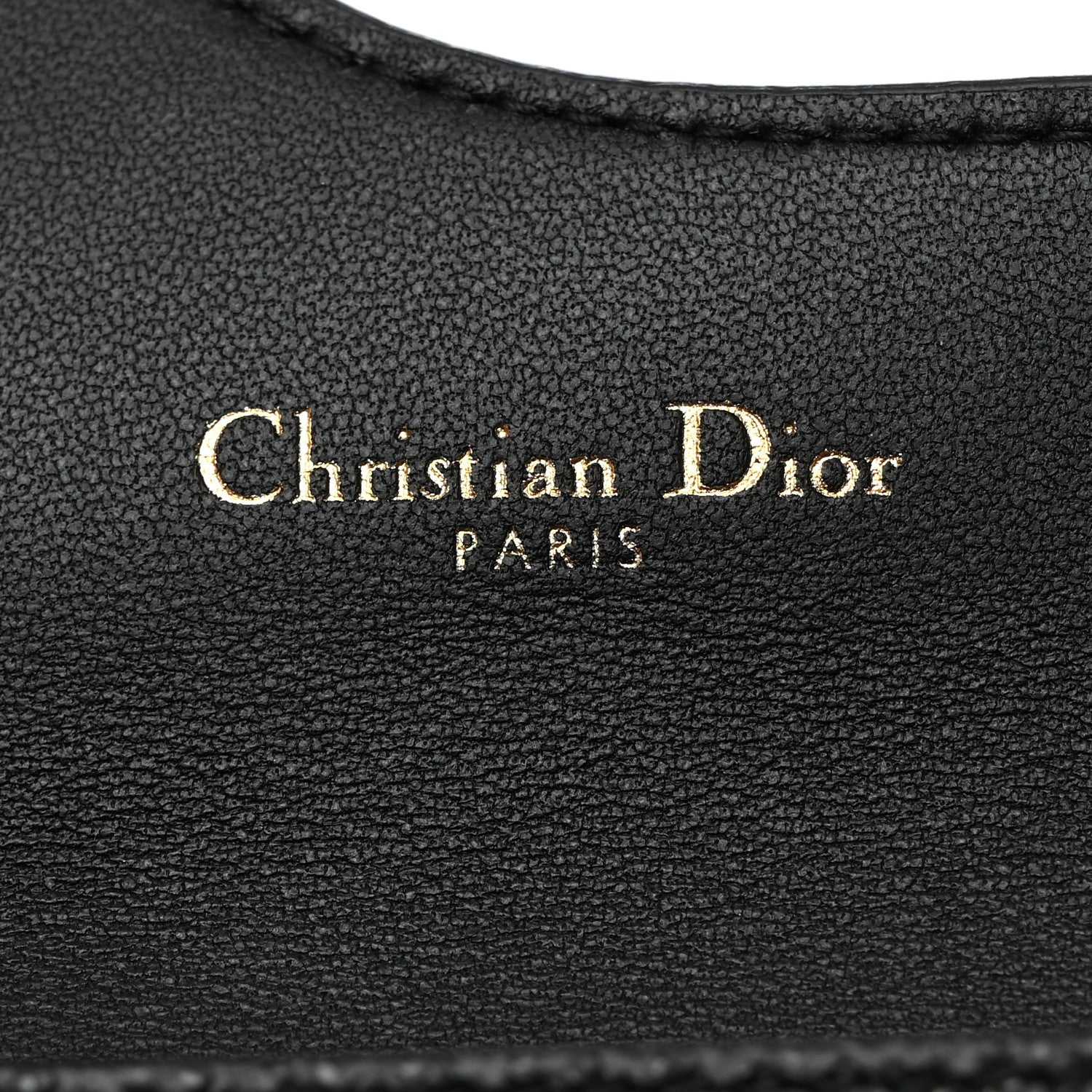 Christian Dior Grained Calfskin Saddle Card Holder Black 5 of 7
