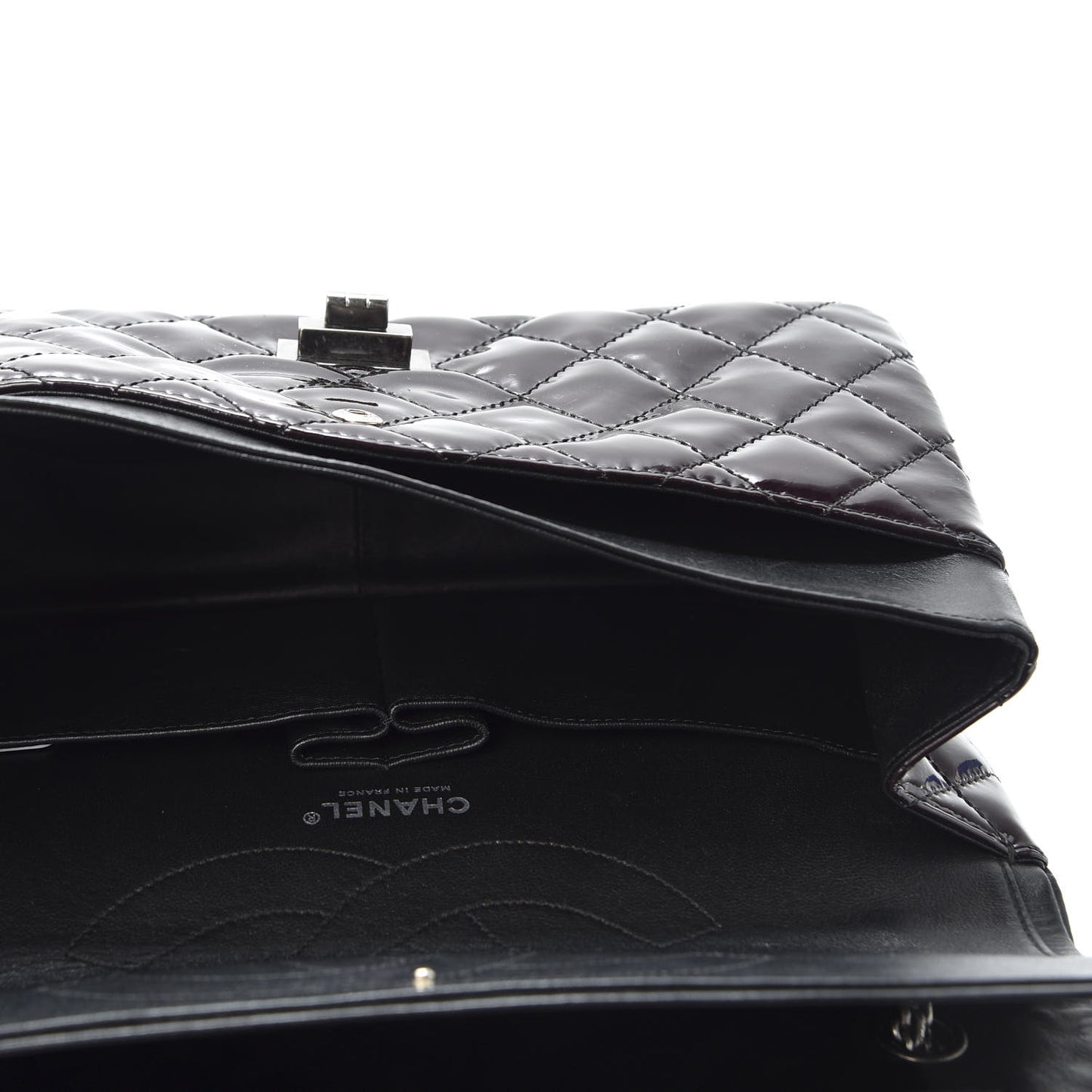 Patent Quilted 2.55 Reissue 227 Flap Black