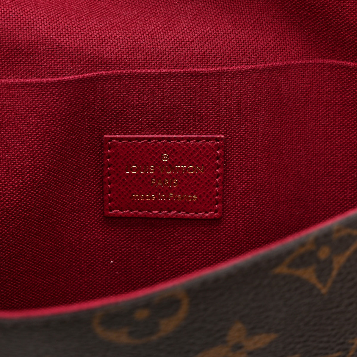 Monogram Pochette Felicie Chain Wallet Fuchsia