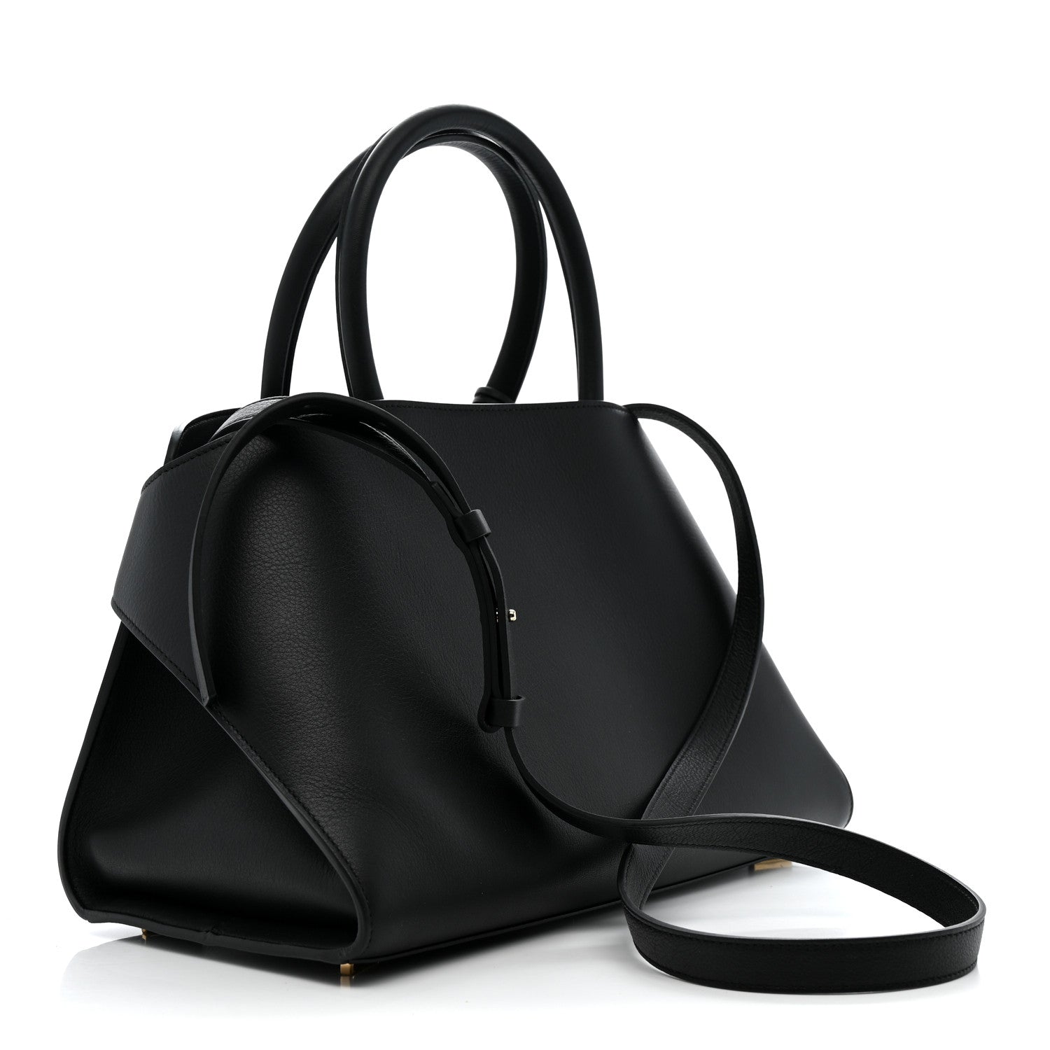 Salvatore Ferragamo Calfskin Small Hug Bag Black 3 of 10