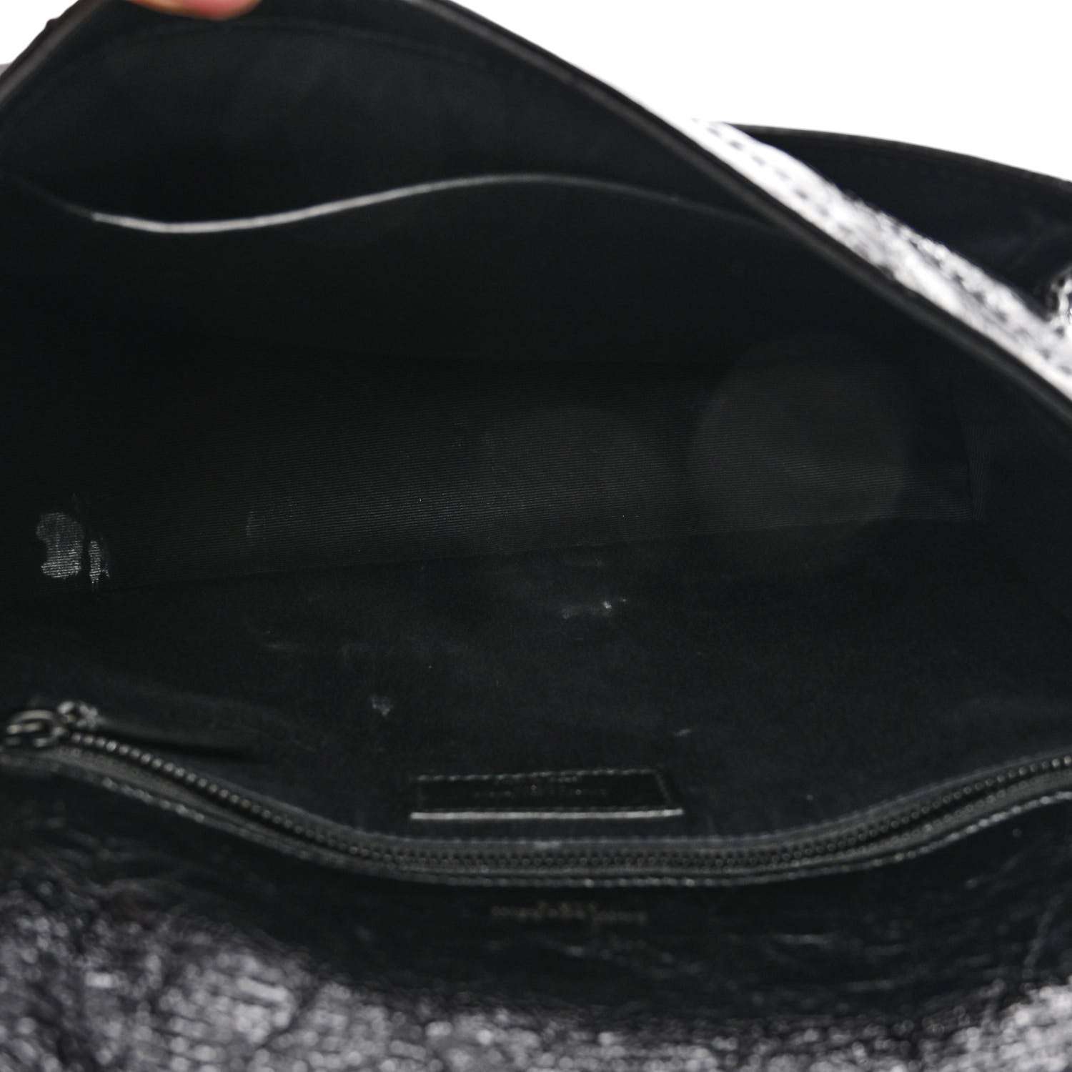 Saint Laurent Crinkled Calfskin Matelasse Monogram Medium Niki Chain Satchel Black 5 of 10