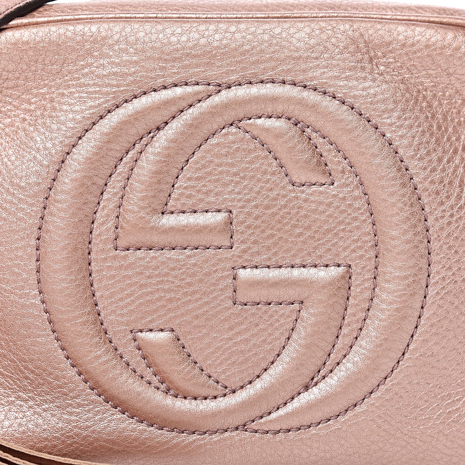 Gucci Metallic Pebbled Calfskin Small Soho Disco Bag Pink 9 of 14