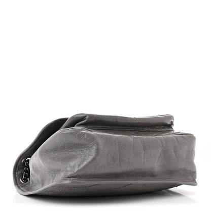 Saint Laurent Crinkled Calfskin Matelasse Monogram Medium Niki Chain Satchel Fog 4 of 10