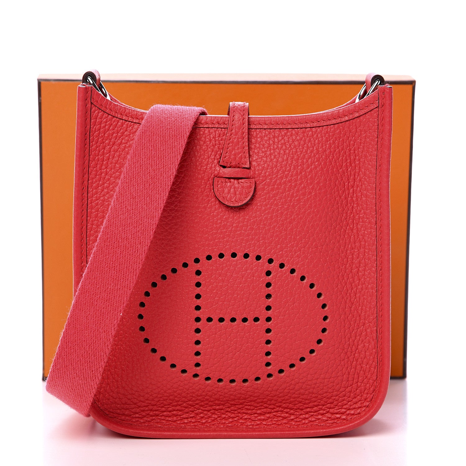 Hermes Taurillon Clemence Evelyne TPM Rose Extreme 10 of 10