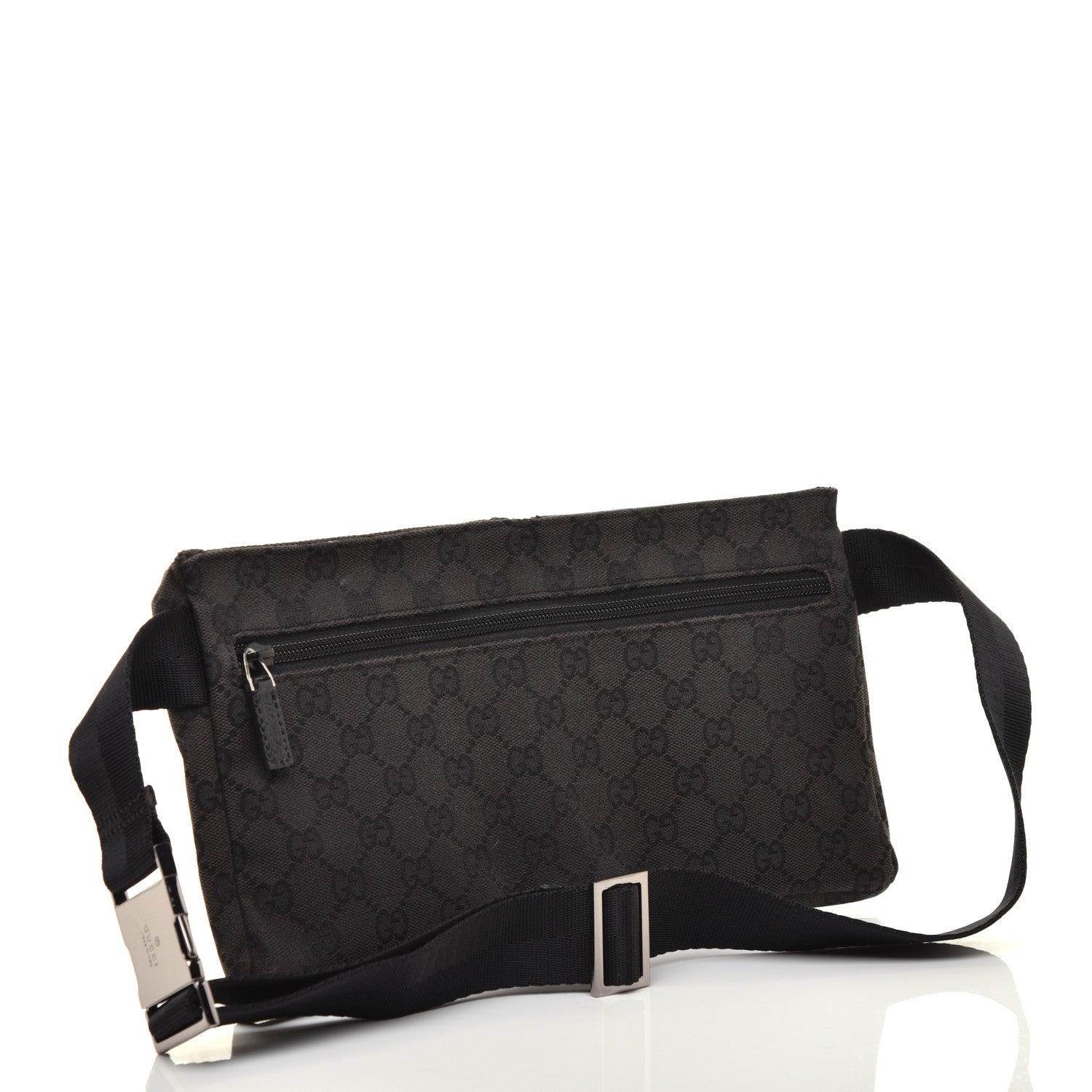 Gucci GG Monogram Double Pocket Belt Bag Black 3 of 12