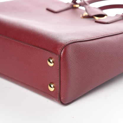 Prada Saffiano Lux Double Handle Shopping Tote Cerise 10 of 12